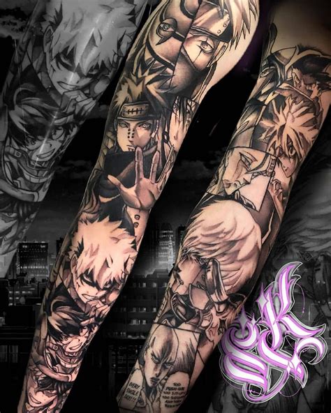 Tatuaje anime brazo